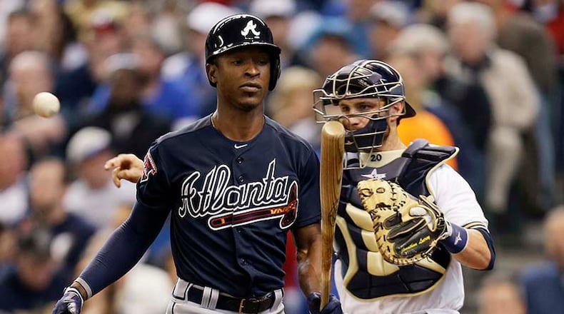 Outfielder B.J. Upton struck out twice in the Braves' 2-0 season opening loss to the Brewers Monday, March 31, 2014, at Miller Park in Milwaukee.