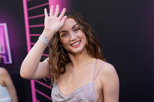 Ana de Armas arrives at the premiere of "Ballerina" on Tuesday, June 3, 2025, at TCL Chinese Theatre in Los Angeles. (AP Photo/Chris Pizzello)