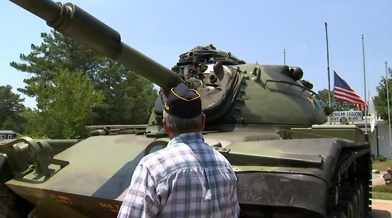 Alpharetta American Legion Post 201 spokesman Marty Farrell says Pokemon Go players may have vandalized a Korean War era tank. (Credit: Channel 2 Action News)