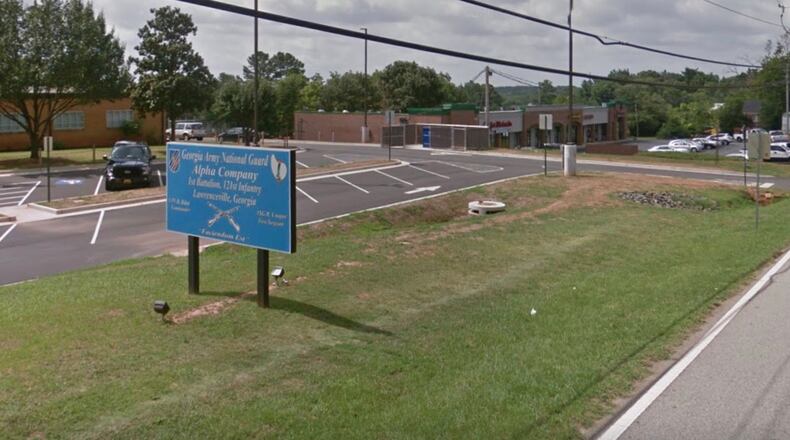 Resolution to acquire easement will bring sidewalk to this stretch of East Crogan St. in Lawrenceville. Courtesy Google Maps