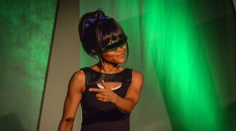 Kerisse Hutchinson portrays TLC's Lisa "Left Eye" Lopes in a one-woman music that comes from the Aurora Theatre.