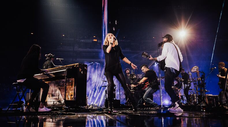 Carrie Underwood and Crowder perform during the opening night of Passion 2017. Photo: MARY CAROLINE RUSSELL