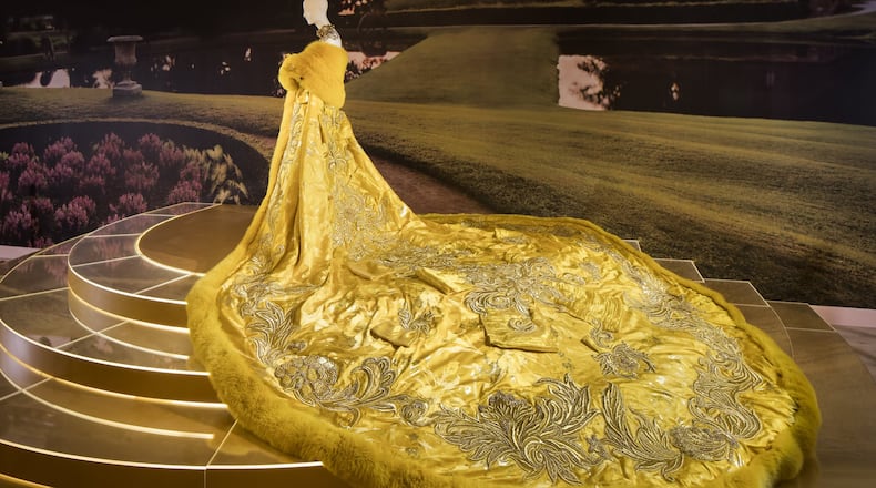 Couture designer Guo Pei is the focus of a SCAD FASH exhibition, “Guo Pei: Couture Beyond.” Rihanna wore this gorgeous acid-yellow dress with 55 pounds of silk and dyed fox fur at the Metropolitan Museum of Art’s Costume Institute Gala in 2015. CONTRIBUTED BY SCAD FASH / PHOTOGRAPHY BY RAFTERMEN