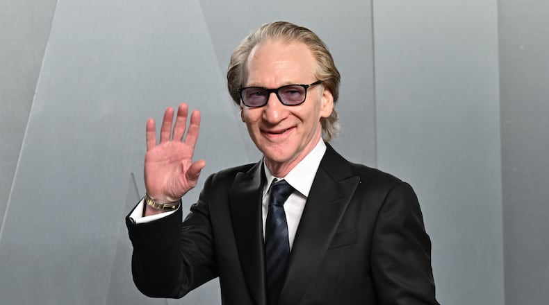 FILE - Bill Maher arrives at the Vanity Fair Oscar Party, March 15, 2026, in Los Angeles. (Photo by Evan Agostini/Invision/AP, File)