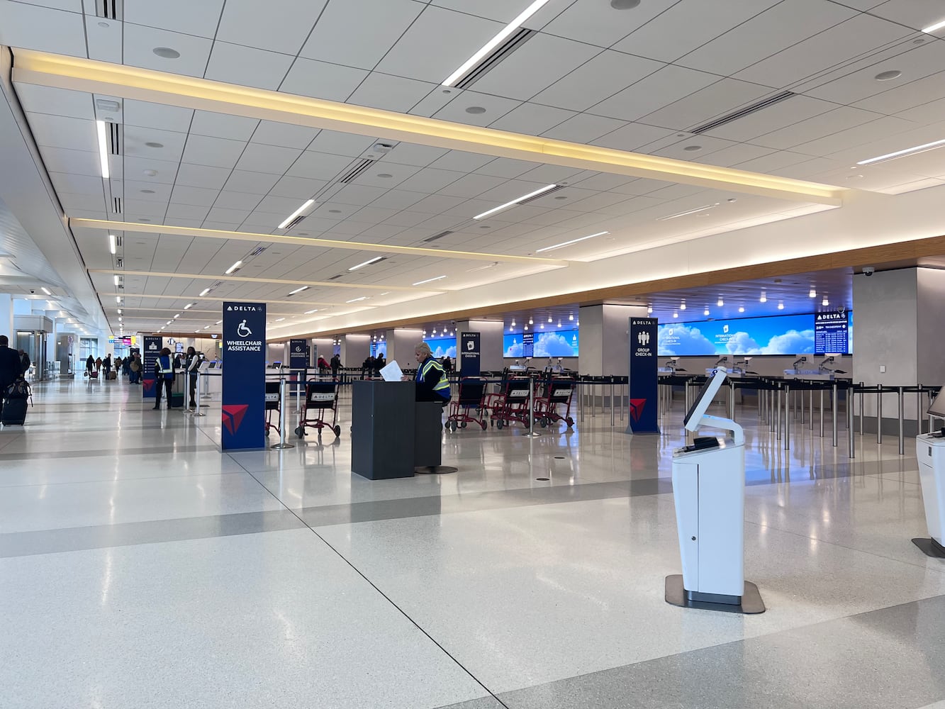 Delta's main check-in lobby at New York's LaGuardia Airport