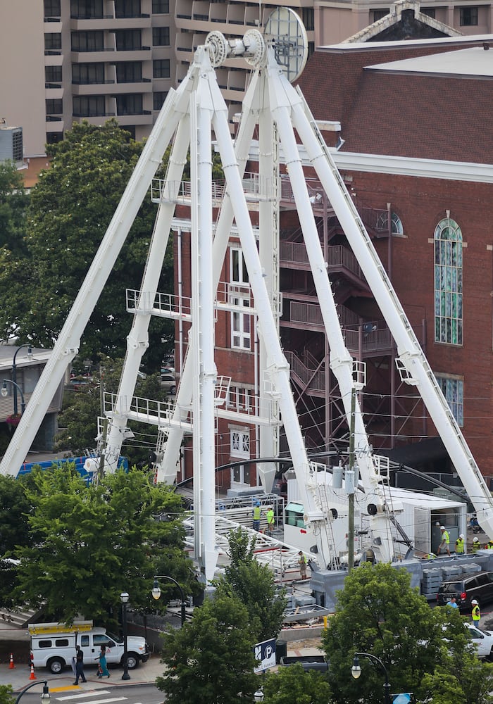 SkyView ferris wheel is going up downtown