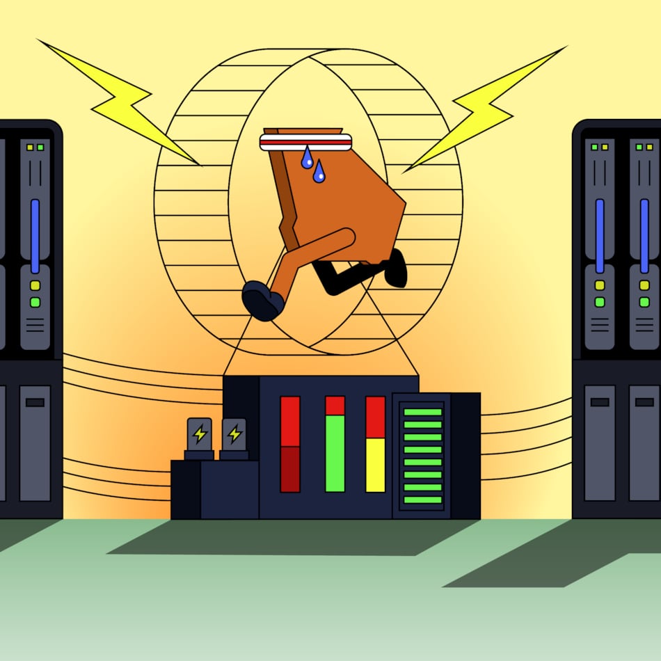In 2022, Georgia Power projected its winter peak electricity demand would grow by about 400 megawatts by 2031. Since then, Georgia has experienced a boom of data centers, which require a large load of electricty to run, and Georgia Power's recent forecast shows peak demand growing by 20 times the 400-megawatt estimate from just three years ago. (Illustration by Philip Robibero/AJC)