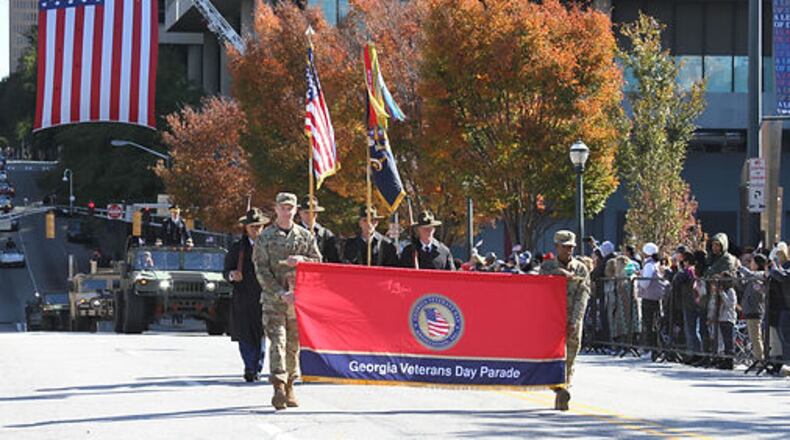 On Nov. 12, the Georgia Veterans Day Parade will begin a day and evening of festivities to honor veterans - the daytime events at The Battery Atlanta and the evening Freedom Ball at the Georgia Aquarium. (Courtesy of the Georgia Veterans Day Association)