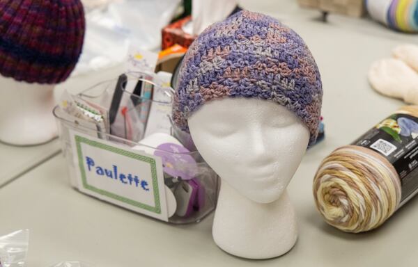 Happy Cap volunteers knit caps for patients at the Wellstar West-Cobb Medical Center in Marietta. They have made over 44,000 caps for patients at this hospital and others. 
PHIL SKINNER FOR THE ATLANTA JOURNAL-CONSTITUTION