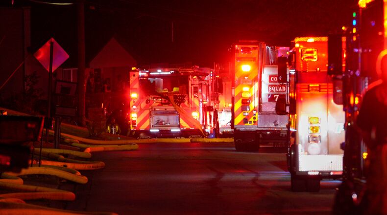 A woman was killed and three others were hurt in a house fire on Merry Oak Road in Cobb County early Wednesday morning. BEN HENDREN FOR THE AJC