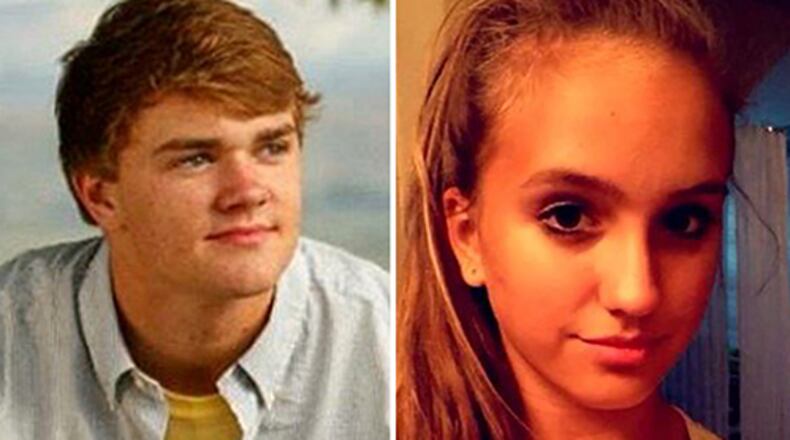 Carter Davis, left, and Natalie Henderson, both 17, were found shot to death behind a Publix store in Roswell early on Aug. 1.