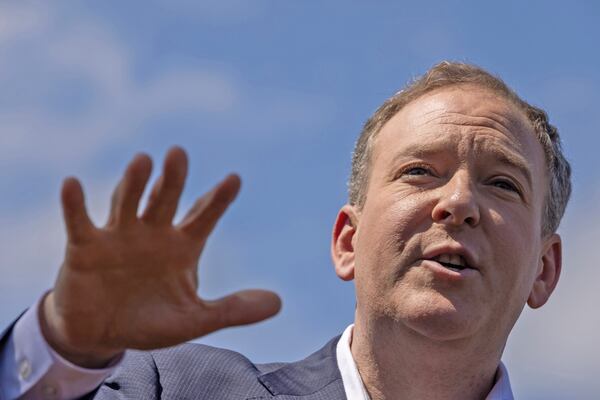 Environmental Protection Agency (EPA) Administrator Lee Zeldin speaks during a press conference for an update on the ongoing Tijuana River sewage crisis, Tuesday, April 22, 2025, in San Diego. (Ana Ramirez/The San Diego Union-Tribune via AP)