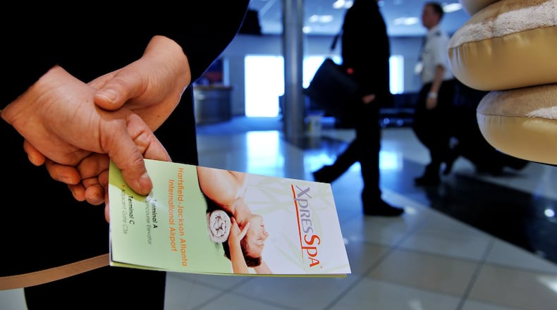 The first XpresSpa spa opened at Hartsfied-Jackson as part of a retail makeover. RICH ADDICKS / AJC