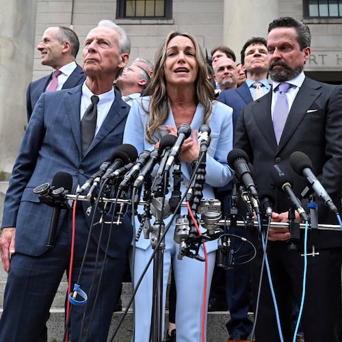 FILE - Karen Read speaks after she was found not guilty of second-degree murder June 18, 2025, in Dedham, Mass. (AP Photo/Josh Reynolds, File)