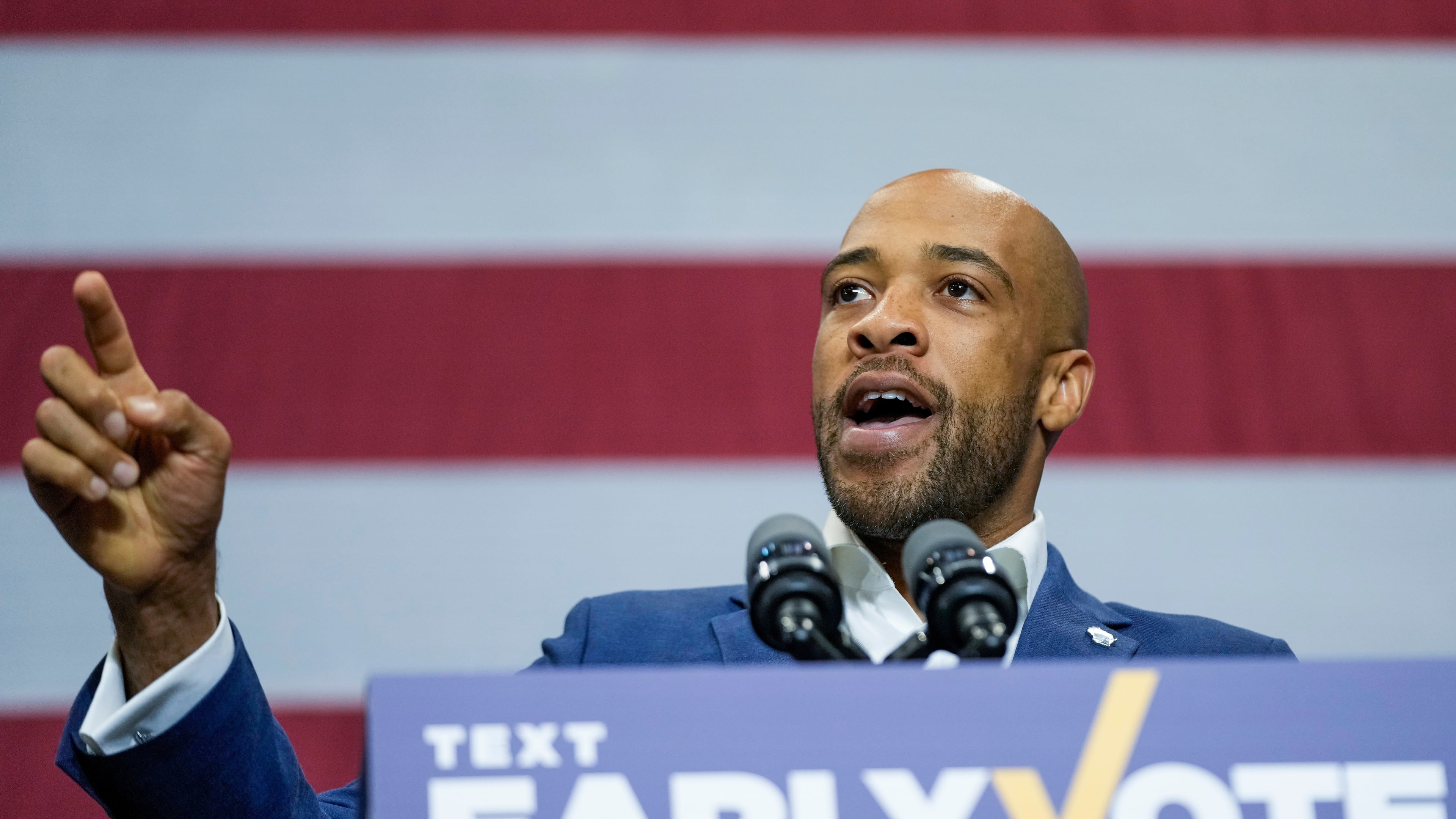 FILE - Wisconsin U.S. Senate candidate Mandela Barnes speaks at a rally Oct. 29, 2022, in Milwaukee. (AP Photo/Morry Gash, File)