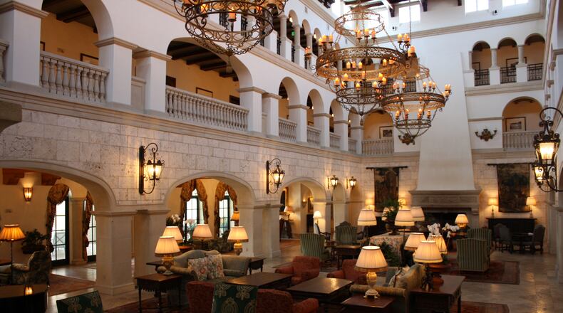 The majestic lobby and living room at The Cloister is the perfect place for guests to relax in luxury...and enjoy a selection of light bites and beverages throughout the day.