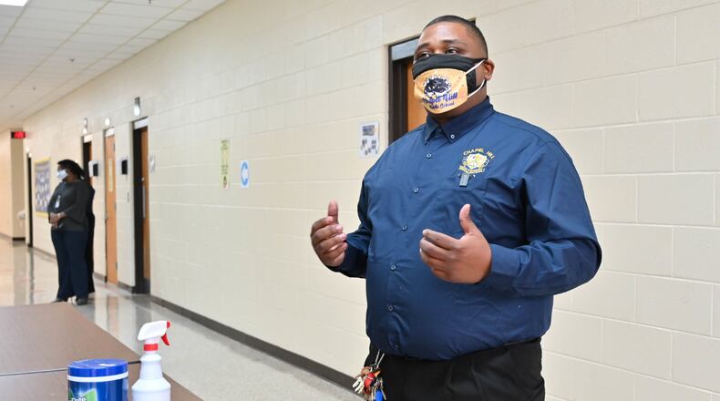 Chapel Hill Middle School Principal Michael Alexander Jr. discussed in January how employees have been preparing schools for the safe return of students and staff. School staff will return first on Feb. 3, 2020. (Courtesy of DeKalb County School District)
