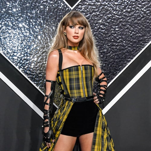 FILE - Taylor Swift appears at the MTV Video Music Awards in Elmont, N.Y., on Sept. 11, 2024. (Photo by Evan Agostini/Invision/AP, File)