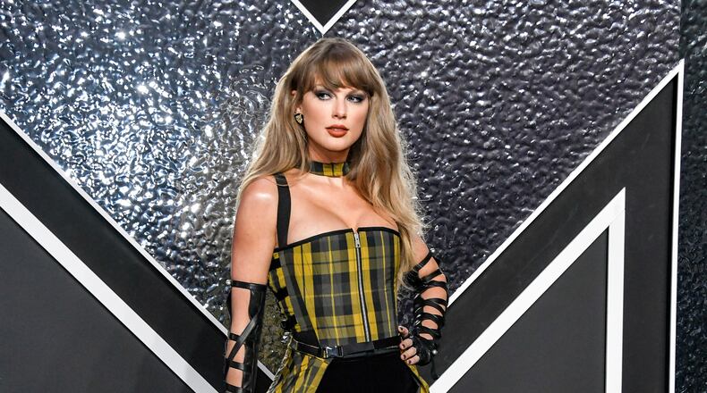FILE - Taylor Swift appears at the MTV Video Music Awards in Elmont, N.Y., on Sept. 11, 2024. (Photo by Evan Agostini/Invision/AP, File)