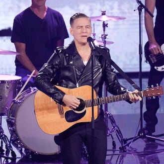 Bryan Adams perform on stage during the "Ein Herz fuer Kinder" (A Heart for Children) charity gala at Studio Berlin Adlershof on Dec. 9, 2023, in Berlin. (FlashPic/Pool/Getty Images/TNS)