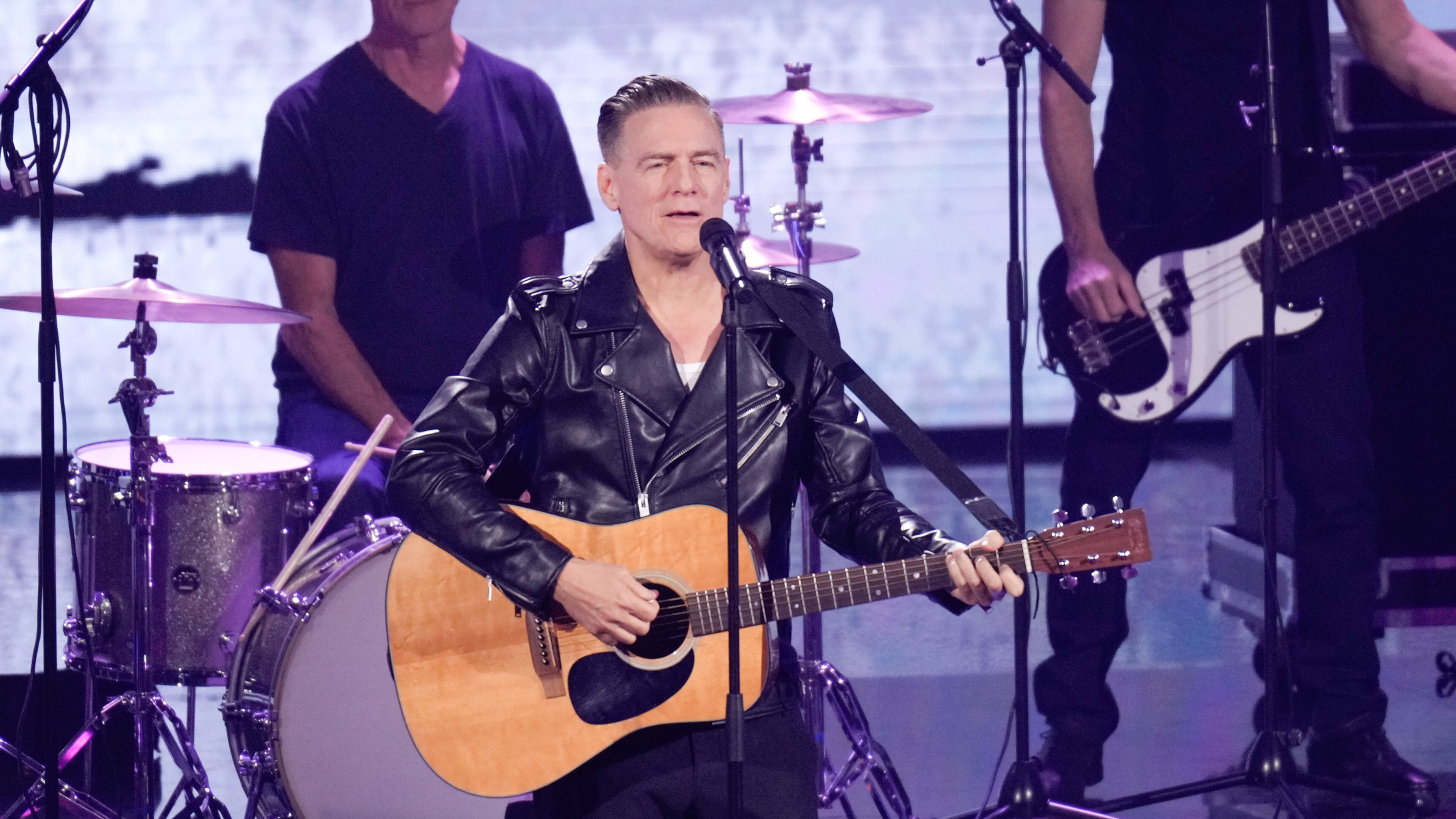 Bryan Adams perform on stage during the "Ein Herz fuer Kinder" (A Heart for Children) charity gala at Studio Berlin Adlershof on Dec. 9, 2023, in Berlin. (FlashPic/Pool/Getty Images/TNS)