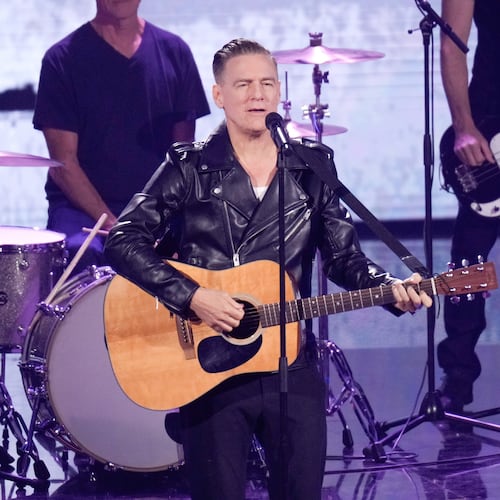 Bryan Adams perform on stage during the "Ein Herz fuer Kinder" (A Heart for Children) charity gala at Studio Berlin Adlershof on Dec. 9, 2023, in Berlin. (FlashPic/Pool/Getty Images/TNS)