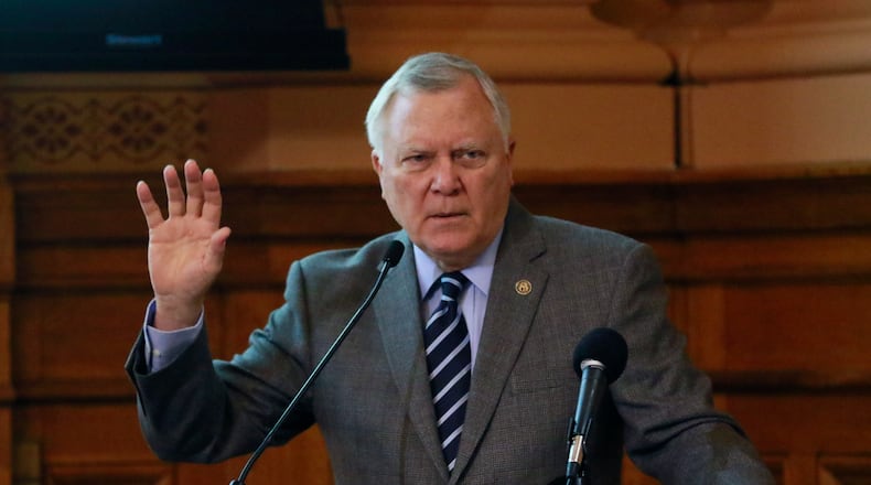 Jan. 17, 2017 - Atlanta - Georgia Governor Nathan Deal made his budget address before the joint appropriations committee as House and Senate budget hearings opened for the 2017 session. BOB ANDRES /BANDRES@AJC.COM