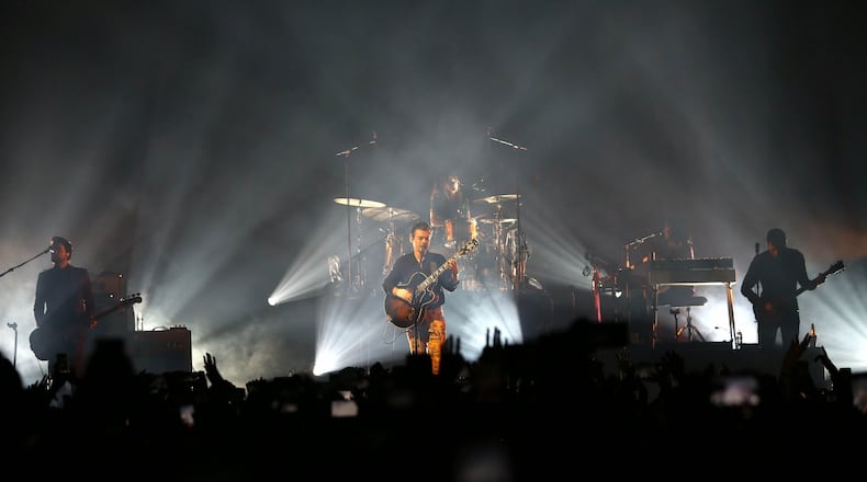 Harry Styles demonstrated his respect for classic modern music during his solo show at the Roxy on Sunday. . Photo: Robb Cohen Photography & Video /RobbsPhotos.com