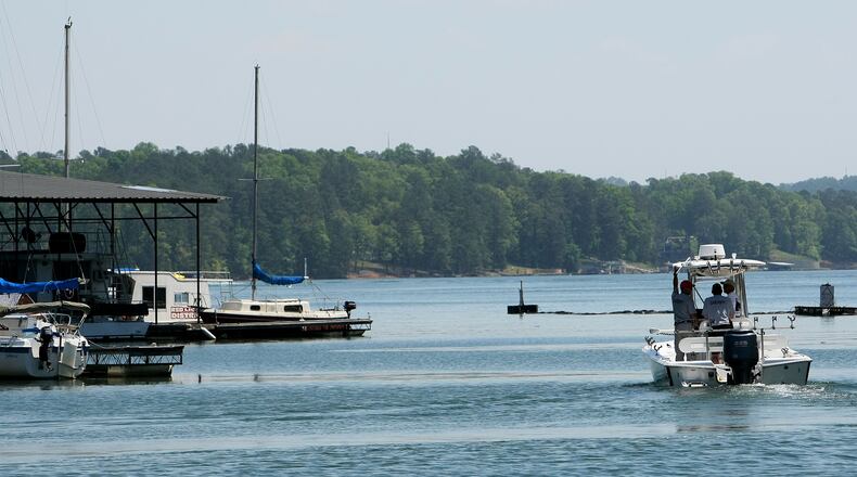 This is an AJC file photo of Harbor Town Marina in Cherokee County.