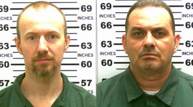 UNDATED: In this handout from New York State Police, convicted murderers David Sweat (L) and Richard Matt are shown i n this composite image. Matt, 48, and Sweat, 34, escaped from the maximum security prison June 6, 2015 using power tools and going through a manhole. (Photo by New York State Police via Getty Images)