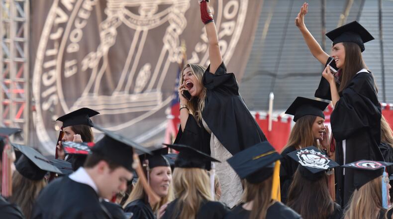 The coronavirus crisis means the joy of the graduation ceremony will be missing for many Georgia students this year. To offer an alternative, a group of University of Georgia students are crafting a virtual ceremony. HYOSUB SHIN / HSHIN@AJC.COM