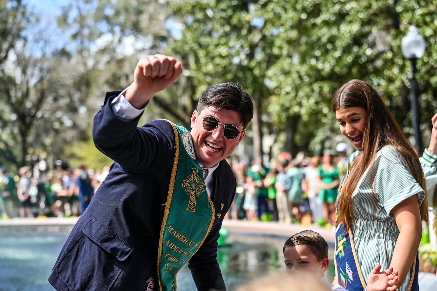 Greening of Forsyth Park Fountain