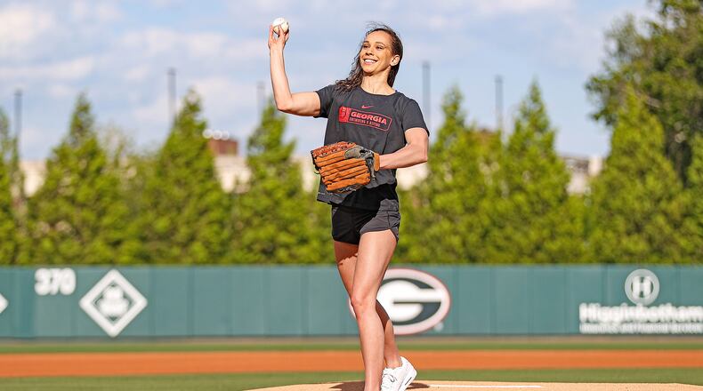 Callie Dickinson during Georgia’s game against Kennesaw State at Foley Field in Athens, Ga., on Tuesday, May 2nd, 2023. (Kari Hodges/UGAAA)