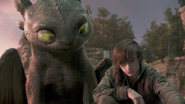 This image released by Universal Pictures shows Mason Thames in a scene from "How to Train Your Dragon.", (Universal Pictures via AP)