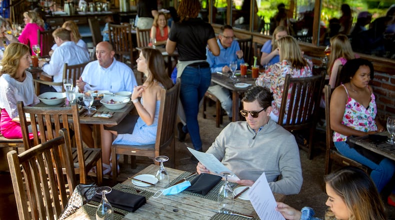 The Canoe restaurant is busy on Mother's Day in Atlanta on Sunday, May 9, 2021. (Photo: Steve Schaefer for The Atlanta Journal-Constitution)