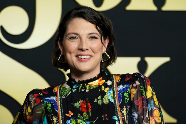 FILE - Author Taylor Jenkins Reid appears at the premiere of "Daisy Jones and The Six," in Los Angeles on Feb. 23, 2023. (Photo by Jordan Strauss/Invision/AP, File)