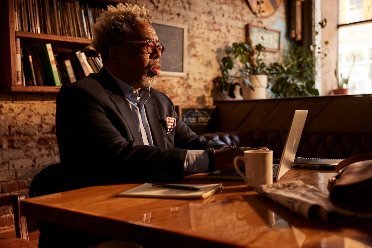 Ernie Suggs featured in a brand marketing campaign for the AJC.