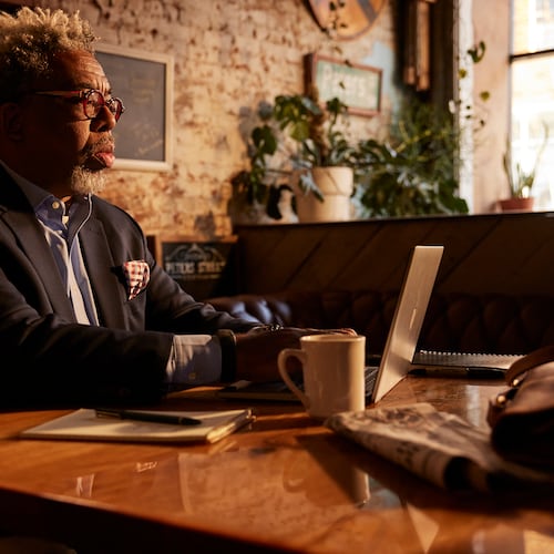 Ernie Suggs featured in a brand marketing campaign for the AJC.