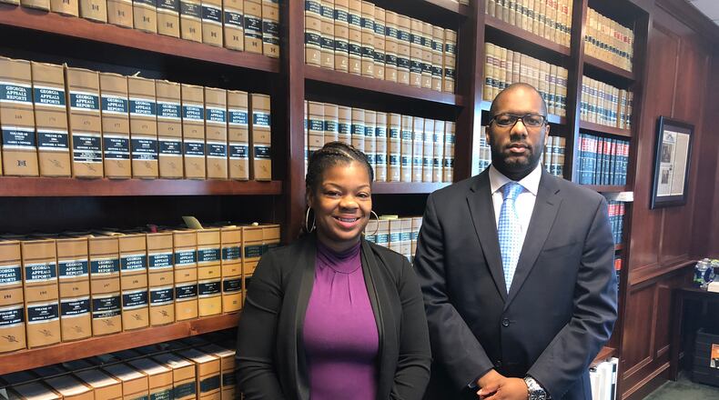 Henry County District Attorney Darius Pattillo, with the help of Pretrail Diversion coordinator Latisha Flint, is launching a program aimed at teaching Henry County 7th- and 8th-graders’ decision-making skills that can keep them out of the juvenile justice system. Photo: LEON STAFFORD/AJC
