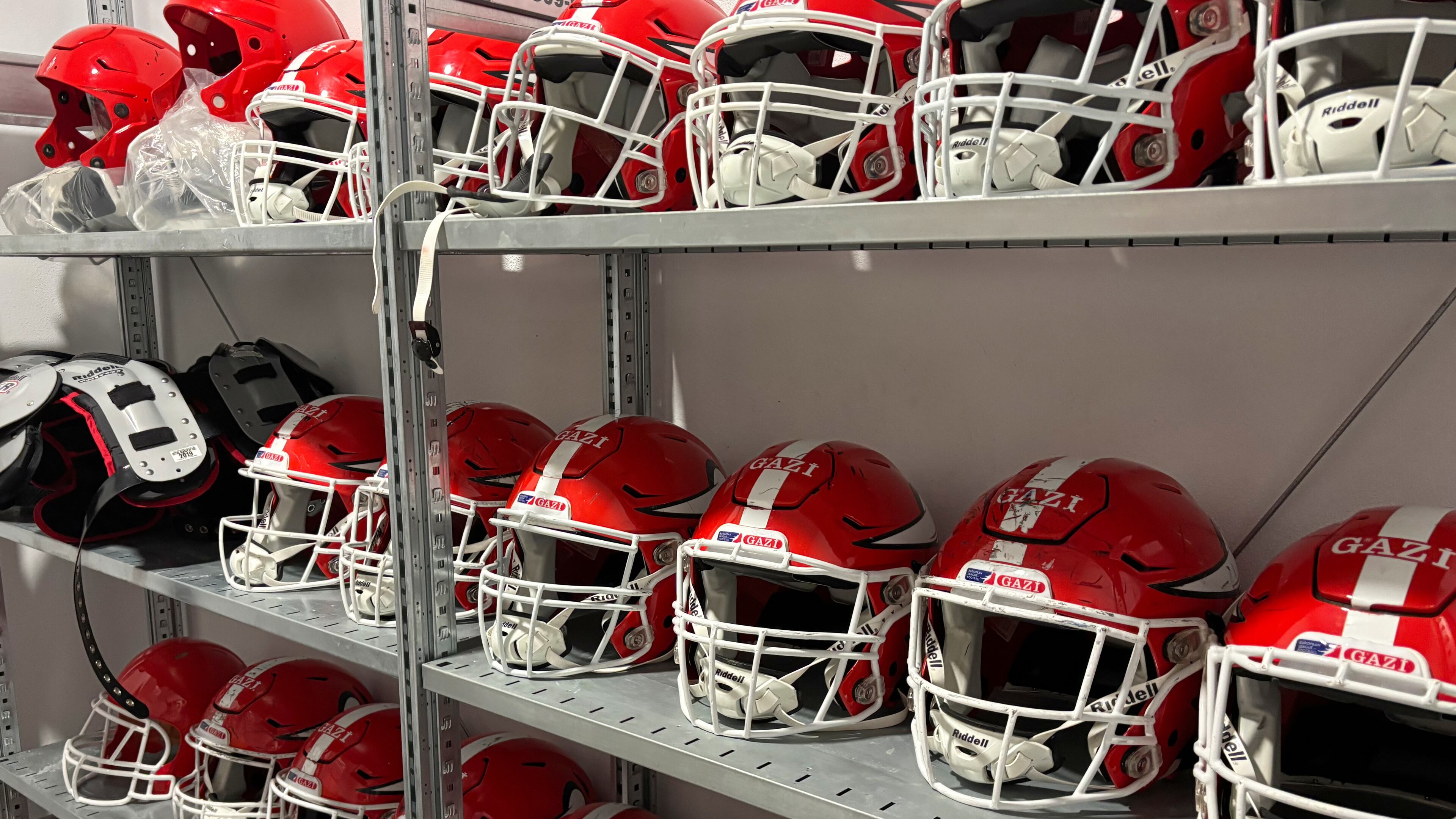 Facilities for the Madrid Bravos, the American football franchise created in 2023 to play in the European League of Football, in Madrid, Spain, on Nov. 4, 2025. (AP Photo/Tales Azzoni)