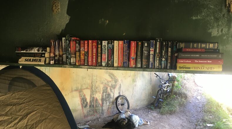 Home to some sex offenders is under a bridge crossing South Chickamauga Creek outside of Ringgold.