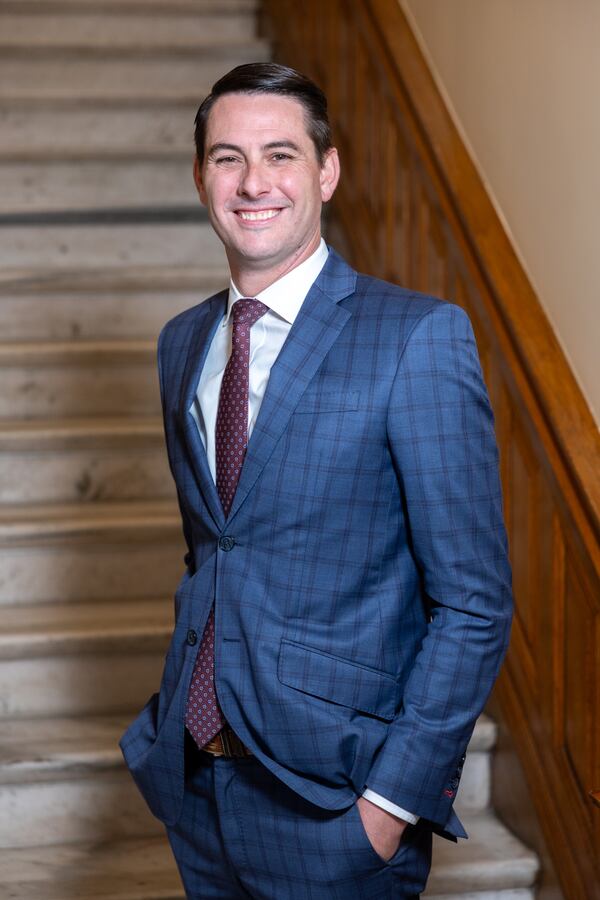 State Rep. Trey Kelley, R-Cedartown, poses for a portrait at the Capitol in Atlanta on Thursday, February 26, 2026, as part of this year’s “best-dressed lawmakers” list. (Arvin Temkar/AJC)