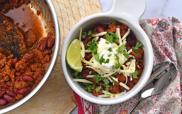 Make this classic chili in only 30 minutes. (Chris Hunt for the AJC)