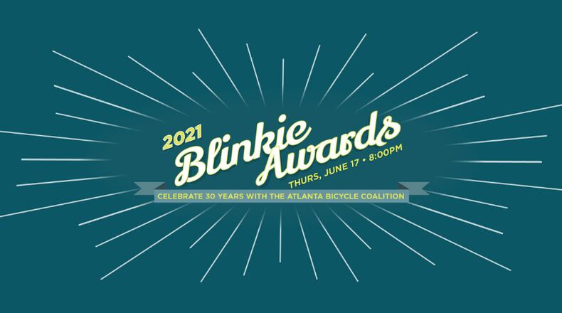 The Atlanta Bicycle Coalitions annual awards ceremony, The Blinkies, will be virtual this year. CONTRIBUTED