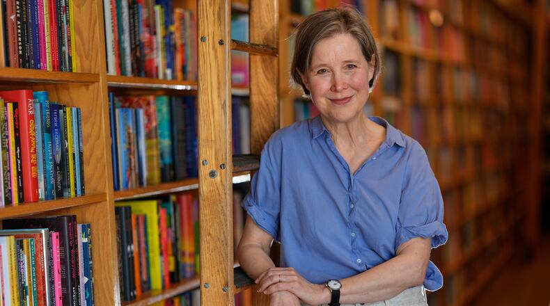 Author Ann Patchett poses for a portrait at her bookstore in Nashville, Tenn., on April 22, 2026. (AP Photo/George Walker IV)