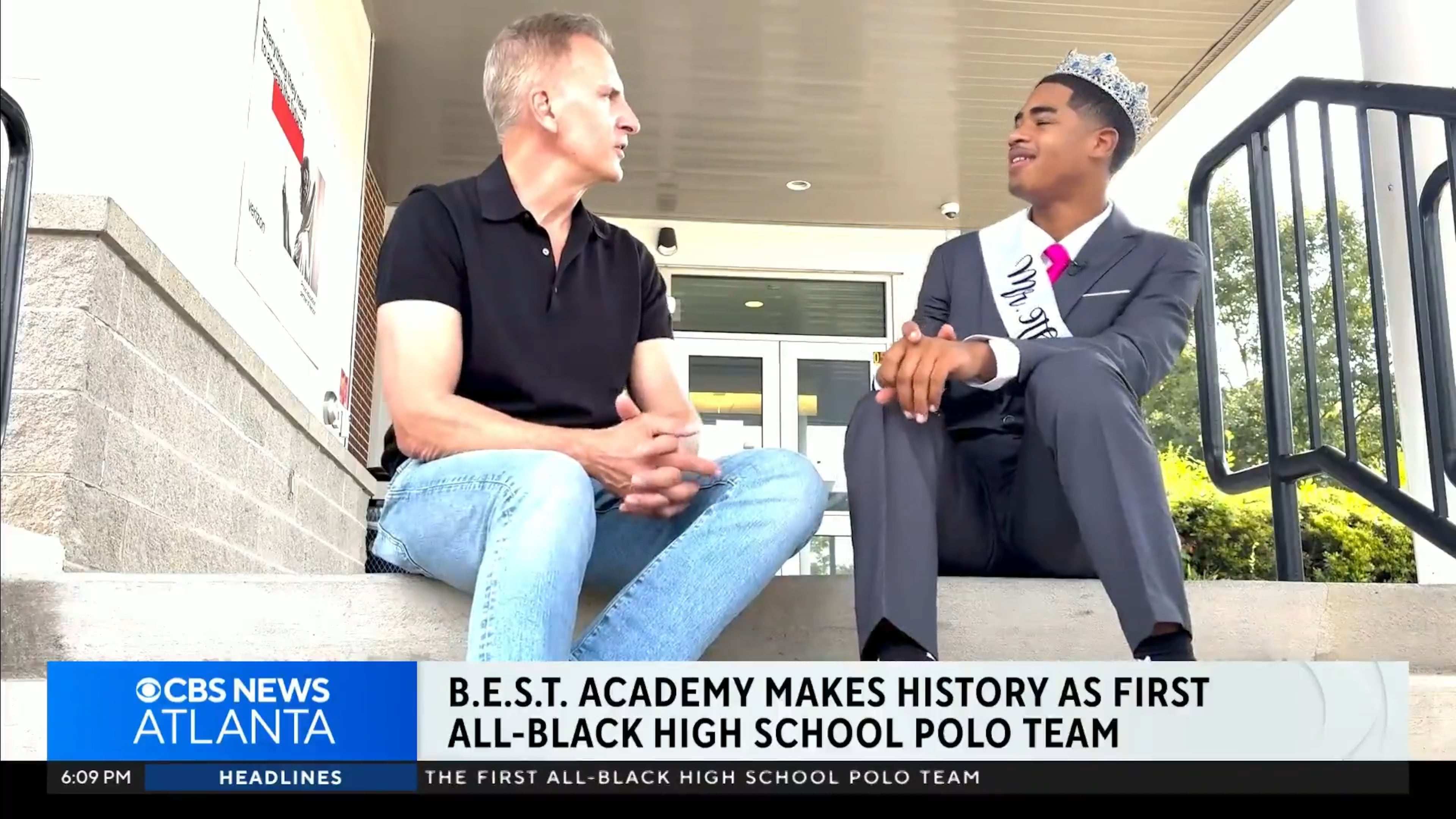 Brian Unger reports on a recent feature on B.E.S.T. Academy having the first all-Black polo team. (CBS News Atlanta screenshot)
