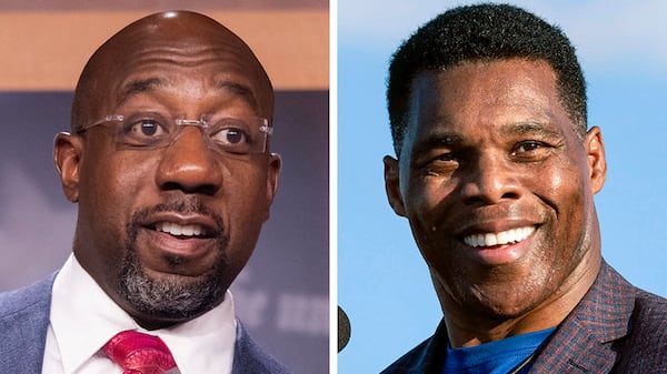 Raphael Warnock and Herschel Walker
