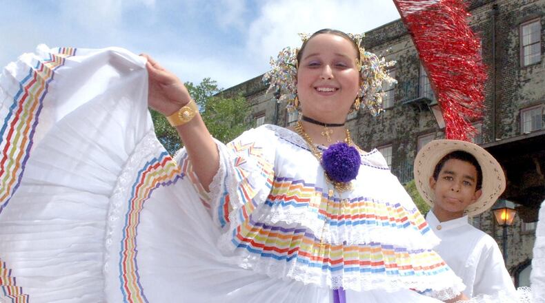 FILE - Young Puerto Rican dancers entertain the crowd at Fiesta Latina on Sunday, June 25, 2006. (Photo Courtesy of Grayson Hoffman/Savannah Morning News)