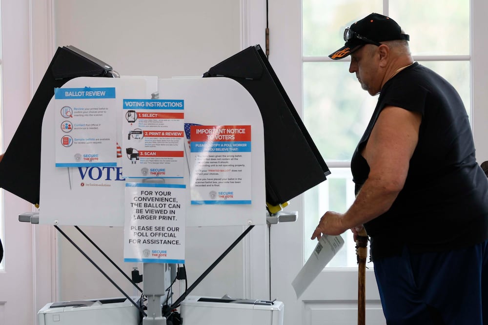 David Palyok voted in Canton during special election for a state Senate seat on Tuesday.