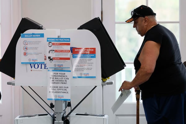 David Palyok voted in Canton during a special election for a state Senate seat on Tuesday.